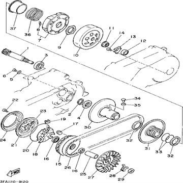 Bearing 50M, Yamaha, 93306-00433